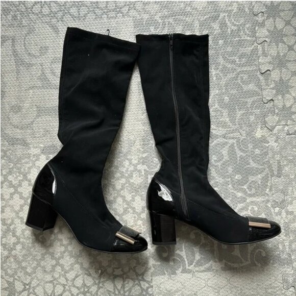 BRAND NEW, never worn black stylish suede boots size 6.5 US , 37 EU - Picture 10 of 13